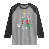 Funny Xmas Raglan Shirt Have Yourself A Sigma Little Rizzmas And A Skibidi New Year