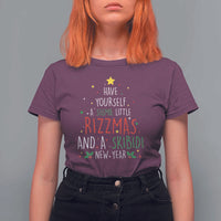 Funny Xmas T Shirt For Women Have Yourself A Sigma Little Rizzmas And A Skibidi New Year - Wonder Print Shop