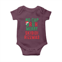 Funny Xmas Baby Onesie No Cap BRUH Merry Skibidi Rizzmas