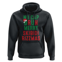 Funny Xmas Hoodie No Cap BRUH Merry Skibidi Rizzmas