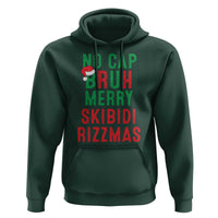 Funny Xmas Hoodie No Cap BRUH Merry Skibidi Rizzmas