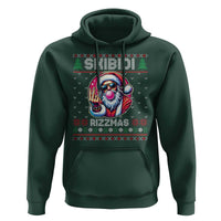 Funny Xmas Hoodie Skibidi Rizzmas Santa Bubble Gum