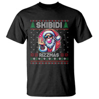 Funny Xmas T Shirt Skibidi Rizzmas Santa Bubble Gum - Wonder Print Shop