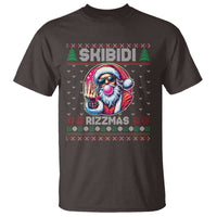 Funny Xmas T Shirt Skibidi Rizzmas Santa Bubble Gum - Wonder Print Shop
