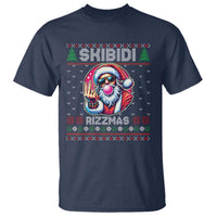 Funny Xmas T Shirt Skibidi Rizzmas Santa Bubble Gum - Wonder Print Shop