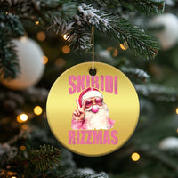 Funny Xmas Christmas Ornament Skibidi Rizzmas Pink Santa Bubble Gum - Wonder Print Shop
