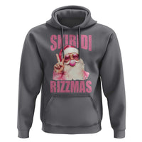 Funny Xmas Hoodie Skibidi Rizzmas Pink Santa Bubble Gum