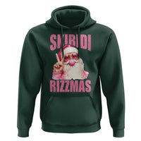 Funny Xmas Hoodie Skibidi Rizzmas Pink Santa Bubble Gum