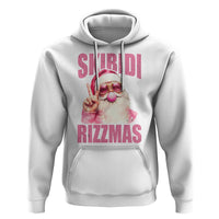 Funny Xmas Hoodie Skibidi Rizzmas Pink Santa Bubble Gum