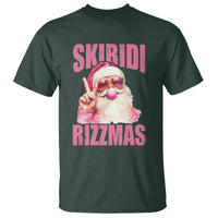 Funny Xmas T Shirt Skibidi Rizzmas Pink Santa Bubble Gum - Wonder Print Shop