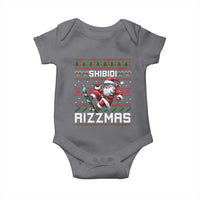 Funny Xmas Baby Onesie Skibidi Rizzmas Cool Santa Skateboard Rizz