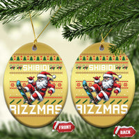 Funny Xmas Christmas Ornament Skibidi Rizzmas Cool Santa Skateboard Rizz - Wonder Print Shop