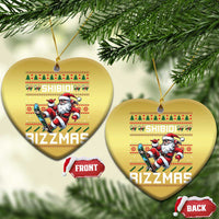 Funny Xmas Christmas Ornament Skibidi Rizzmas Cool Santa Skateboard Rizz - Wonder Print Shop
