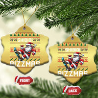 Funny Xmas Christmas Ornament Skibidi Rizzmas Cool Santa Skateboard Rizz - Wonder Print Shop