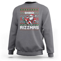 Funny Xmas Sweatshirt Skibidi Rizzmas Cool Santa Skateboard Rizz - Wonder Print Shop