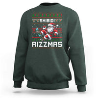 Funny Xmas Sweatshirt Skibidi Rizzmas Cool Santa Skateboard Rizz - Wonder Print Shop