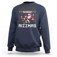 Funny Xmas Sweatshirt Skibidi Rizzmas Cool Santa Skateboard Rizz - Wonder Print Shop
