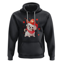 Valentine's Day Hoodie Vintage Retro Puppy Dog Cowboy - Wonder Print Shop
