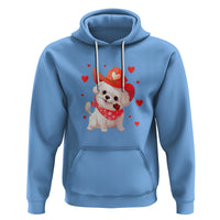 Valentine's Day Hoodie Vintage Retro Puppy Dog Cowboy - Wonder Print Shop