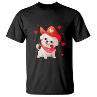 Valentine's Day T Shirt Vintage Retro Puppy Dog Cowboy - Wonder Print Shop