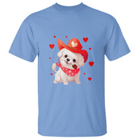 Valentine's Day T Shirt Vintage Retro Puppy Dog Cowboy - Wonder Print Shop
