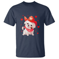 Valentine's Day T Shirt Vintage Retro Puppy Dog Cowboy - Wonder Print Shop