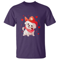 Valentine's Day T Shirt Vintage Retro Puppy Dog Cowboy - Wonder Print Shop