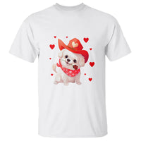 Valentine's Day T Shirt Vintage Retro Puppy Dog Cowboy - Wonder Print Shop