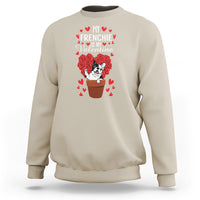 Valentine's Day Sweatshirt My Frenchie Is My Valentine Cute French Bulldog Rose Heart - Wonder Print Shop