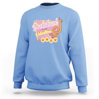Valentine's Day Sweatshirt Dachshund Is My Valentine Cute Dog Heart - Wonder Print Shop