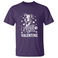 Valentine's Day T Shirt Pitbull Is My Valentine Cute Dog Heart - Wonder Print Shop