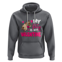 Valentine's Day Hoodie My Pug Is My Valentine Funny Dog Rose - Wonder Print Shop