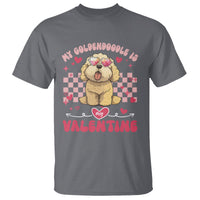 Valentine's Day T Shirt My Goldendoodle Is My Valentine Cute Dog Heart Sunglass - Wonder Print Shop