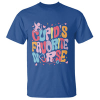 Valentine's Day T Shirt Retro Groovy Cupids Favorite Nurse - Wonder Print Shop