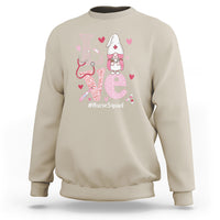 Valentine's Day Sweatshirt LOVE Nurse Squad Cute Gnome - Wonder Print Shop