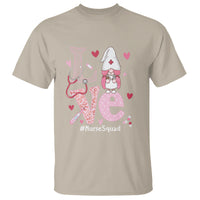 Valentine's Day T Shirt LOVE Nurse Squad Cute Gnome - Wonder Print Shop