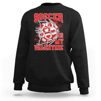 Valentine's Day Sweatshirt Soccer Is My Valentine Funny Sport - Wonder Print Shop