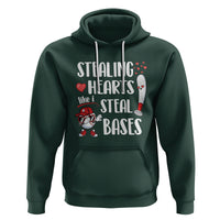 Valentine's Day Hoodie Stealing Hearts Like I Steal Bases Funny Baseball - Wonder Print Shop