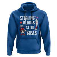 Valentine's Day Hoodie Stealing Hearts Like I Steal Bases Funny Baseball - Wonder Print Shop