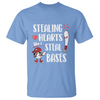 Valentine's Day T Shirt Stealing Hearts Like I Steal Bases Funny Baseball - Wonder Print Shop