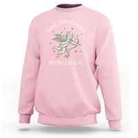 Valentine's Day Sweatshirt The Original Wingman Vintage Cupid Aesthestic - Wonder Print Shop