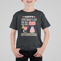Happy Valentines Day And Yes It Is My Birthday Funny Heart T Shirt For Kid - Wonder Print Shop