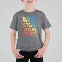 Valentine's Day T Shirt For Kid Mr Steal Your Heart Funny Rainbow Heart - Wonder Print Shop