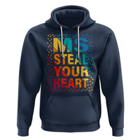 Valentine's Day Hoodie Ms Steal Your Heart Funny Rainbow Heart - Wonder Print Shop
