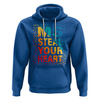 Valentine's Day Hoodie Ms Steal Your Heart Funny Rainbow Heart - Wonder Print Shop