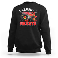 Valentine's Day Sweatshirt I Crush Hearts Monster Truck - Wonder Print Shop