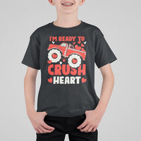 Valentine's Day T Shirt For Kid I Ready To Crush Hearts Monster Truck - Wonder Print Shop