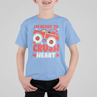 Valentine's Day T Shirt For Kid I Ready To Crush Hearts Monster Truck - Wonder Print Shop