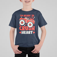 Valentine's Day T Shirt For Kid I Ready To Crush Hearts Monster Truck - Wonder Print Shop