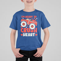 Valentine's Day T Shirt For Kid I Ready To Crush Hearts Monster Truck - Wonder Print Shop